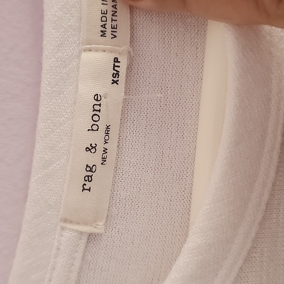 Rag & bone basic Long Sleeved Pullover Shirt White Size XS - Picture 14 of 15